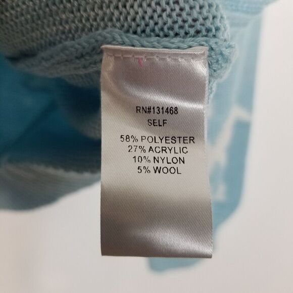 Judith March Women Bride Beachy Blue Sweater Size L Pullover Event Vaca - Picture 4 of 4